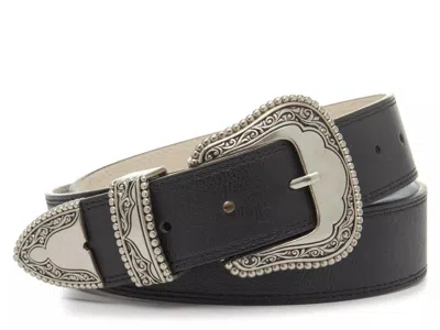 Vince Camuto Western Buckle Belt In Black