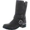Vince Camuto Wethima Womens Faux Wrap Mid-calf Motorcycle Boots In Black