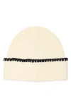 Vince Camuto Whipstitch Cuff Beanie In Neutral