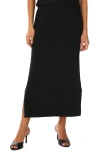 Vince Camuto Whipstitch Midi Sweater Skirt In Rich Black