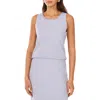 Vince Camuto Womens Whipstitched Sleeveless Sweater Midi Sweater Skirt In Grey Skies