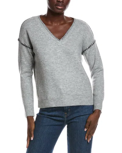 Vince Camuto Whipstitch Sweater In Gray