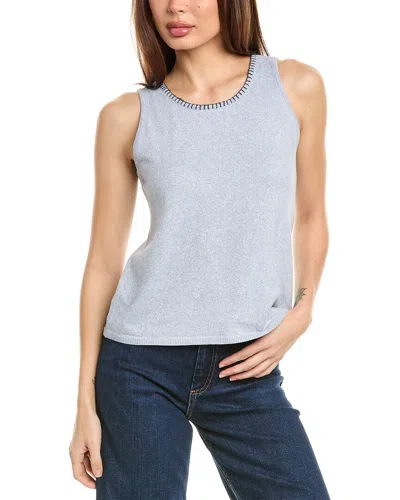 Vince Camuto Whipstitch Tank In Gray