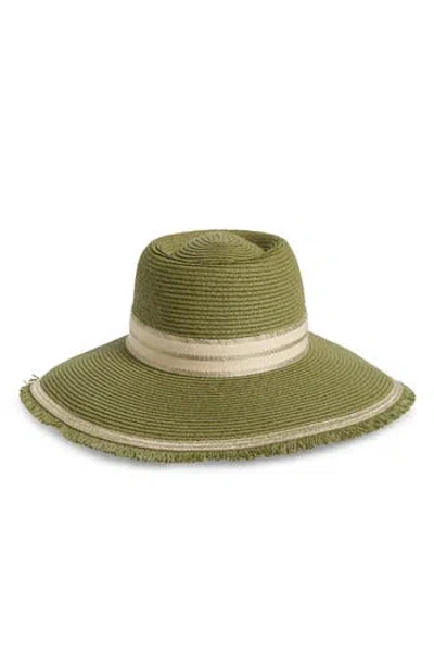 Vince Camuto Wide Brim Straw Hat In Green