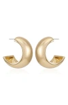 Vince Camuto Wide Hoop Earrings In Goldtone