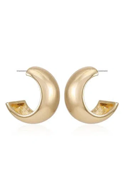 Vince Camuto Wide Hoop Earrings In Goldtone