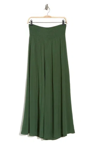 Vince Camuto Wide Leg Challis Pants In Rich Forest-317