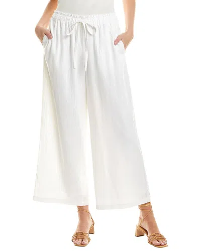 Vince Camuto Wide Leg Gathered Linen-blend Pant