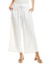 Vince Camuto Wide Leg Gathered Linen-blend Pant