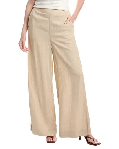Vince Camuto Wide Leg Linen-blend Pant In Neutral
