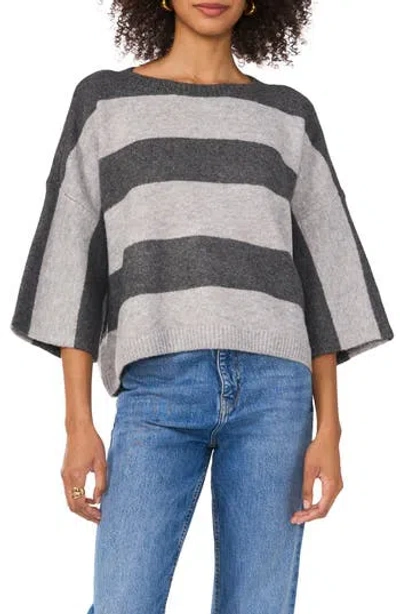 Vince Camuto Wide Stripe Sweater In Gray