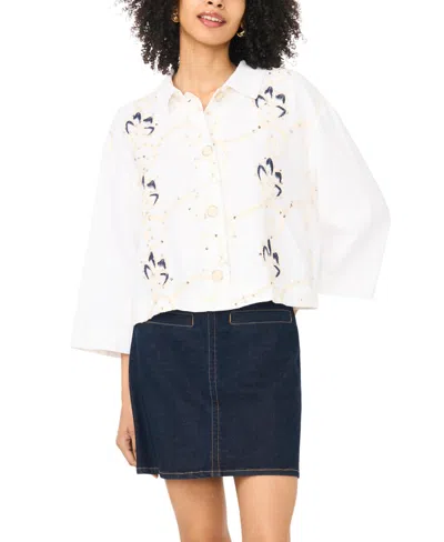 Vince Camuto Women's 3/4-length-sleeve Button-up Shirt In Multi