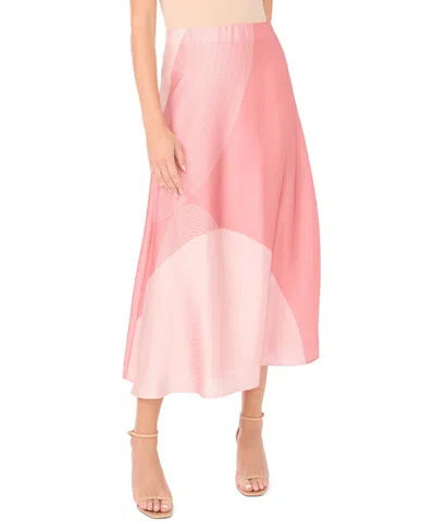 Vince Camuto Women's A-line Midi Skirt In Pink