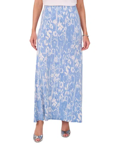 Vince Camuto Women's Abstract-print A-line Maxi Skirt In Lake Breeze