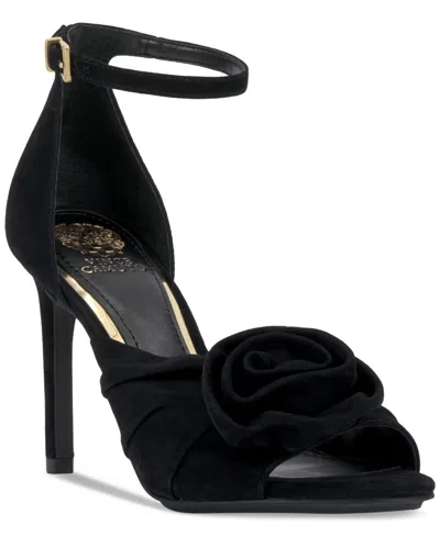 VINCE CAMUTO WOMEN'S ADALINE FLOWER HIGH HEEL DRESS SANDALS
