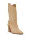 Vince Camuto Alisah Square Toe Western Boot In Beige