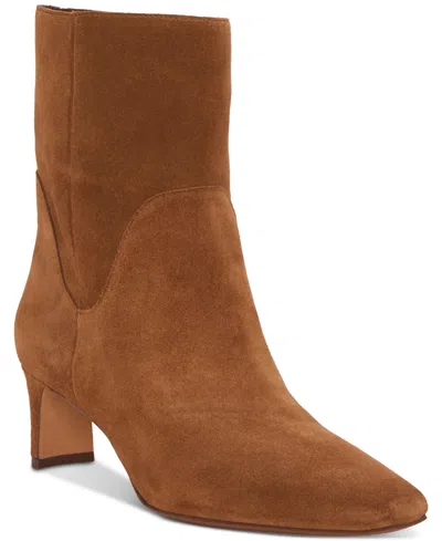 Vince Camuto Women's Amariah Blade-heel Booties In Reishi Brown Suede