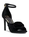 Vince Camuto Adaline Womens Satin Rosette Heels In Black