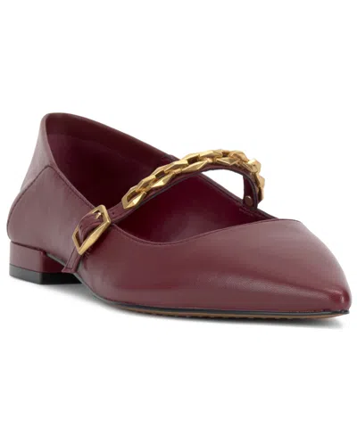 Vince Camuto Women's Aylin Chain Strap Ballet Flats In Chianti
