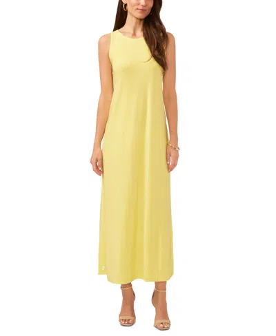 Vince Camuto Women's Back Keyhole Sleeveless Dress In Bright Lemon