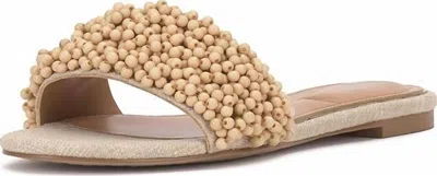 Vince Camuto Balea Beaded Band Flat Sandals In Brown