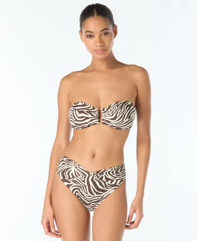 Vince Camuto Women's Bandeau Neck Swim Top In Gray
