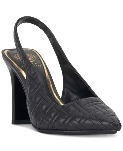 Vince Camuto Women's Baneet Quilted Slingback Pumps In Black Leather