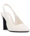Vince Camuto Baneet Pointed Toe Slingback Pump In Coconut Cream Leather