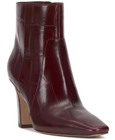 Vince Camuto Women's Bayla Flare-heel Dress Booties In Burgundy