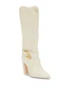 Vince Camuto Vcbiancaa2wc Womens Wide Calf Leather Cowboy, Western Boots In Natural