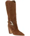 Vince Camuto Bianca Pointed Toe Western Boot In Reishi Brown Suede