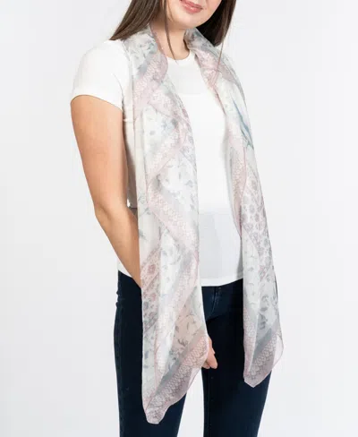 Vince Camuto Women's Birdy Floral Printed Square Scarf In Ivory Neutral