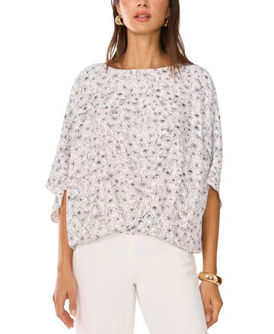 Vince Camuto Women's Boat-neck 3/4-raglan-sleeve Top In New Ivory