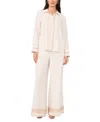Vince Camuto Women's Border-printed Mid-rise Wide Leg-pants