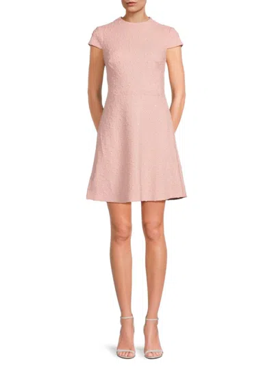 Vince Camuto Women's Boucle Fit & Flare Dress In Blush