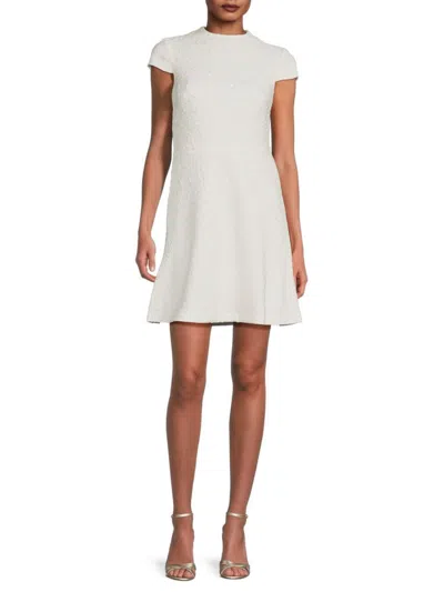 Vince Camuto Women's Boucle Fit & Flare Dress In Ivory