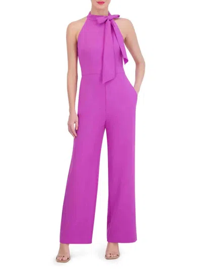 Vince Camuto Women's Bow Neckline Jumpsuit In Violet
