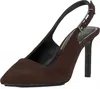 Vince Camuto Vcbrendie Womens Adjustable Suede Slingback Heels In Brown