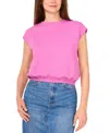 Vince Camuto Plus Size Elastic-hem Cap-sleeve Top In Violet Blush