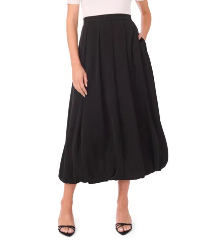 Vince Camuto Women's Bubble Hem Midi Skirt In Black