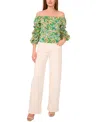 Vince Camuto Paisley Floral Tiered Balloon Sleeve Top