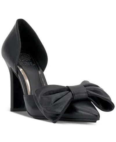 Vince Camuto Women's Burke Bow Dress Pumps In Black Leather