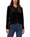 Vince Camuto Women's Button-down Collar Top In Black