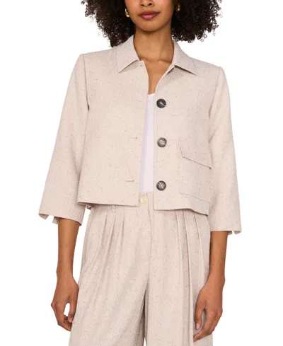 Vince Camuto Women's Button-front 3/4-sleeve Jacket In New Ivory
