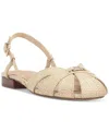 Vince Camuto Cacey Slingback Sandal In Light Straw,ecru Textile,leather
