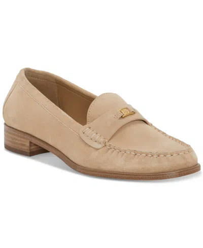 Vince Camuto Women's Colin Logo Strap Loafers In Tortilla Suede