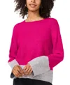 Vince Camuto Drop Shoulder Henley Neck Sweater In Euphoria