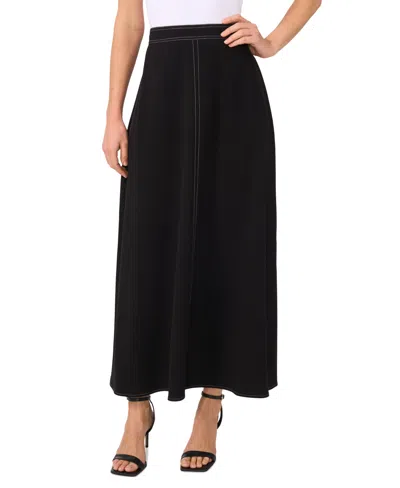 Vince Camuto Women's Contrast-stitching A-line Skirt In Black