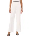 Vince Camuto Pleated High Waist Wide Leg Crepe Trousers In New Ivory