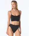 Vince Camuto Women's Corset Bikini Bra Top In Black